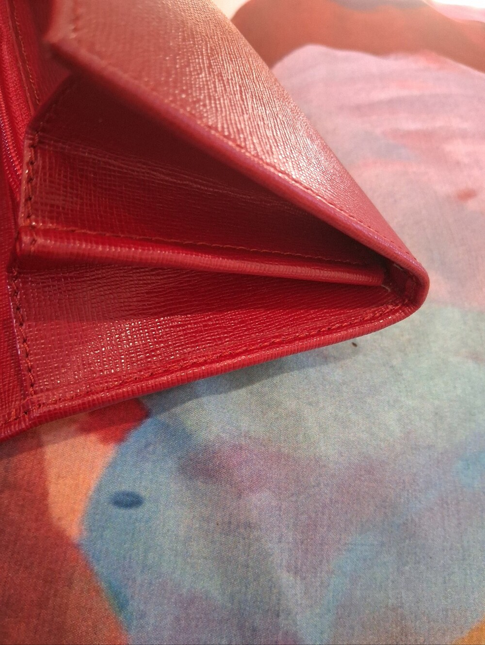 Versace Collection Red Envelope Clutch with Gold Plaque - Picture 10 of 13